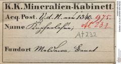 Etiketten zu Azurit (NHMW-MIN-At232)